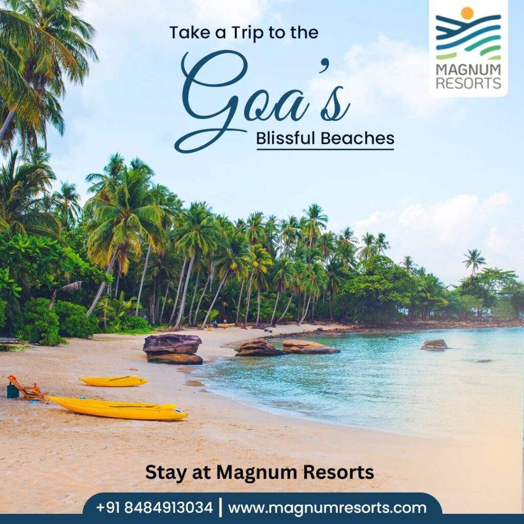 Magnum Resorts near Candolim Beach, Goa – Luxurious beachfront accommodation and stunning pool area